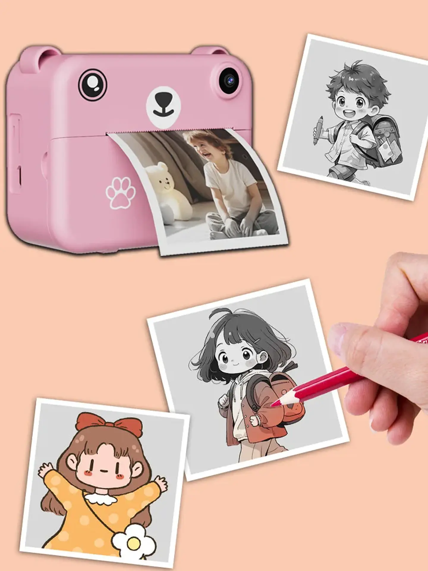Kids Instant Print Digital Camera – 1080P HD 8