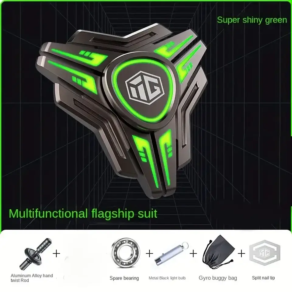 Luminous Metal Fidget Spinner – Silent Bearing 10