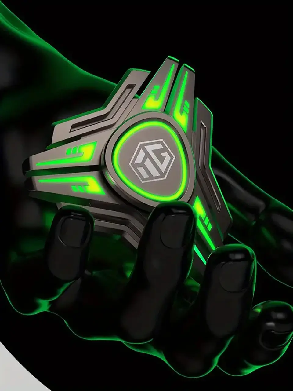 Luminous Metal Fidget Spinner – Silent Bearing 15