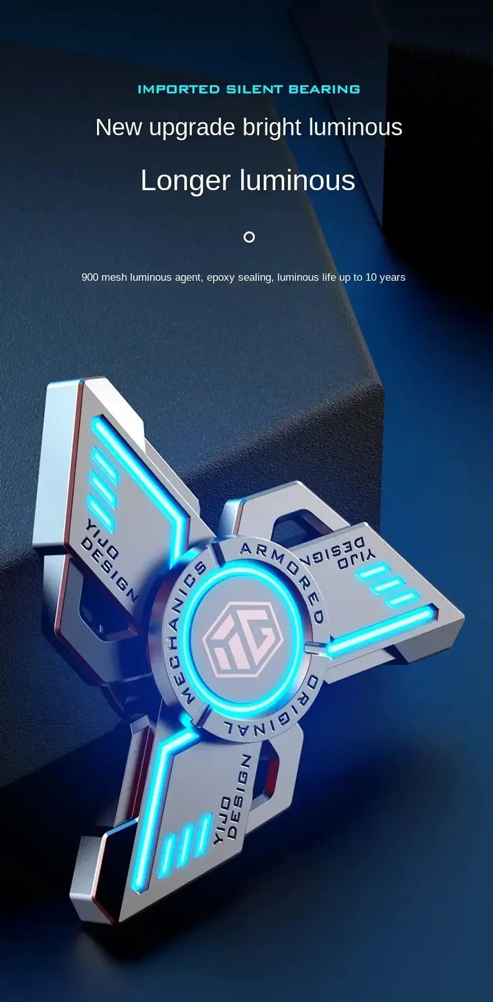 Noctilucent Metal Fidget Spinner – Glow in Dark 14