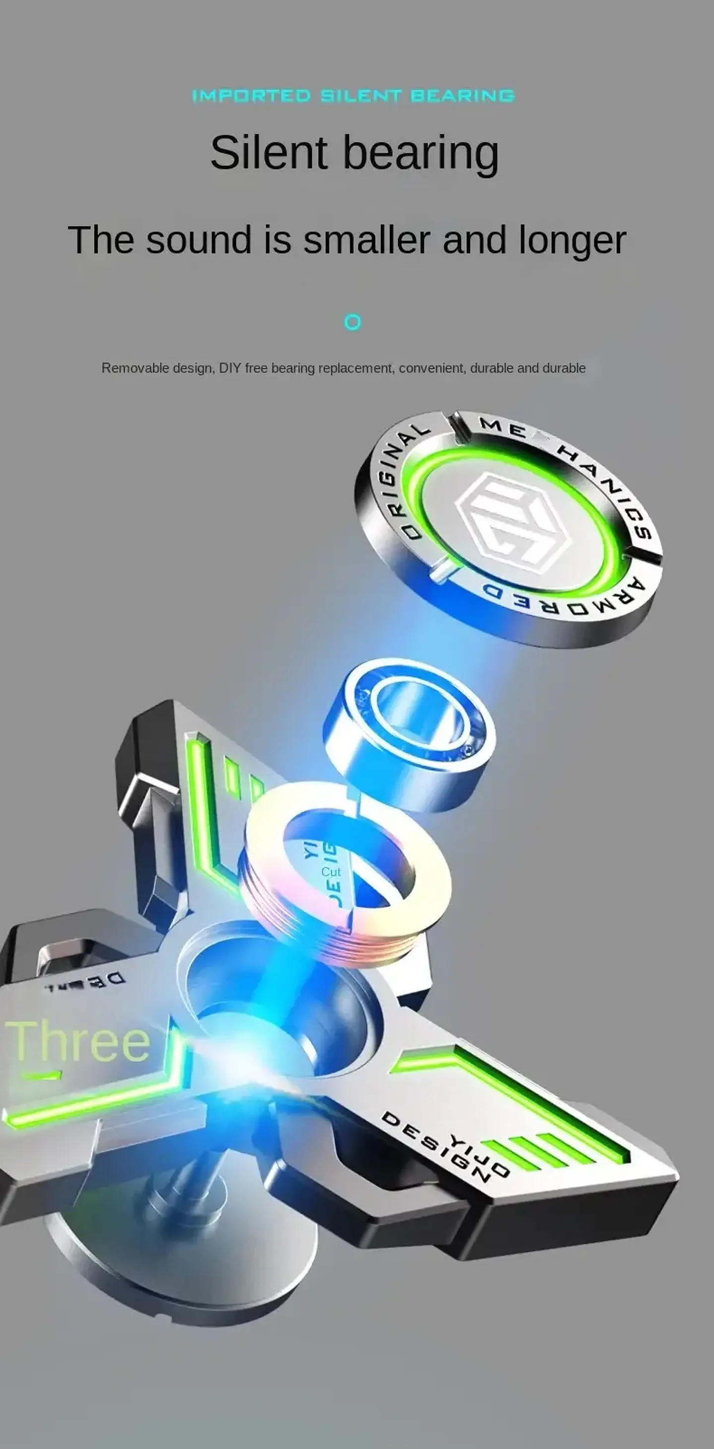 Noctilucent Metal Fidget Spinner – Glow in Dark 15