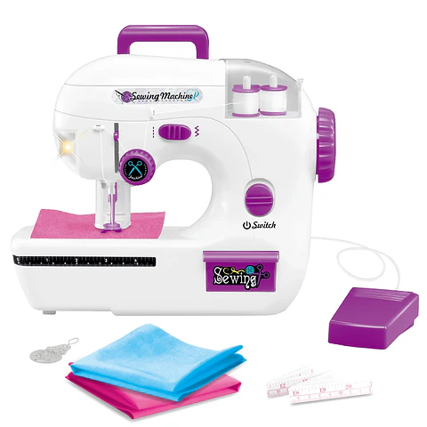 Toy Sewing Machine – Portable with Fabric