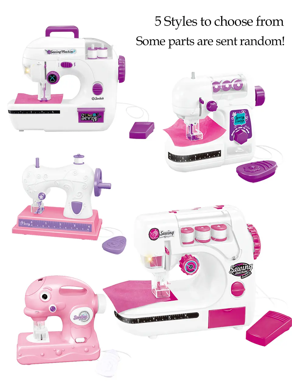 Toy Sewing Machine – Portable with Fabric 15