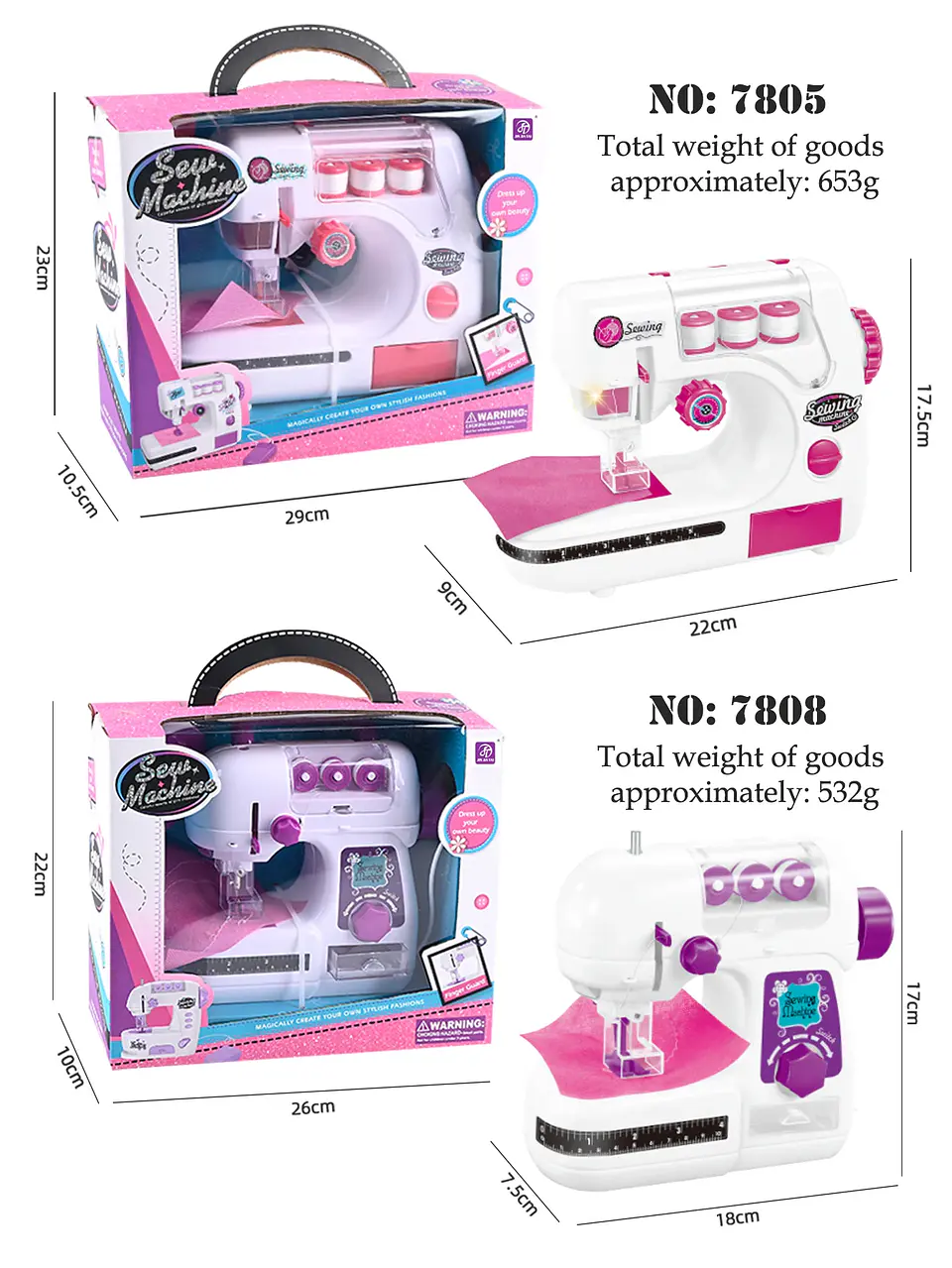 Toy Sewing Machine – Portable with Fabric 17