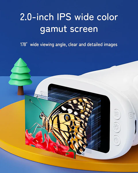 Rechargeable Pocket Microscope – 1000X for Kids