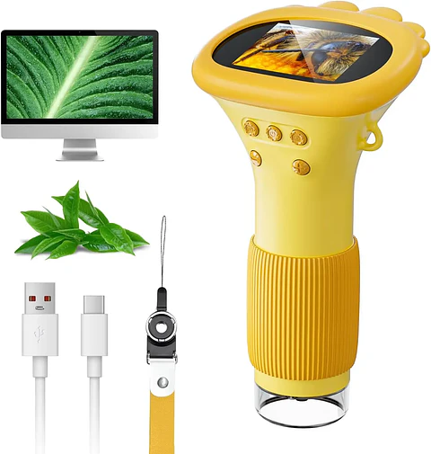 Pocket Kids Microscope – 8 LED Lights, 1500X
