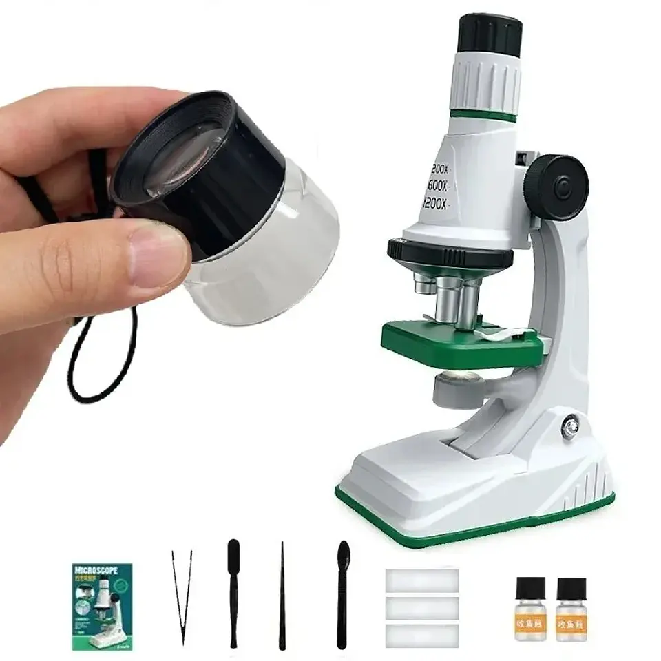 Kids Pocket Microscope Kit – LED Light, 1200x 1