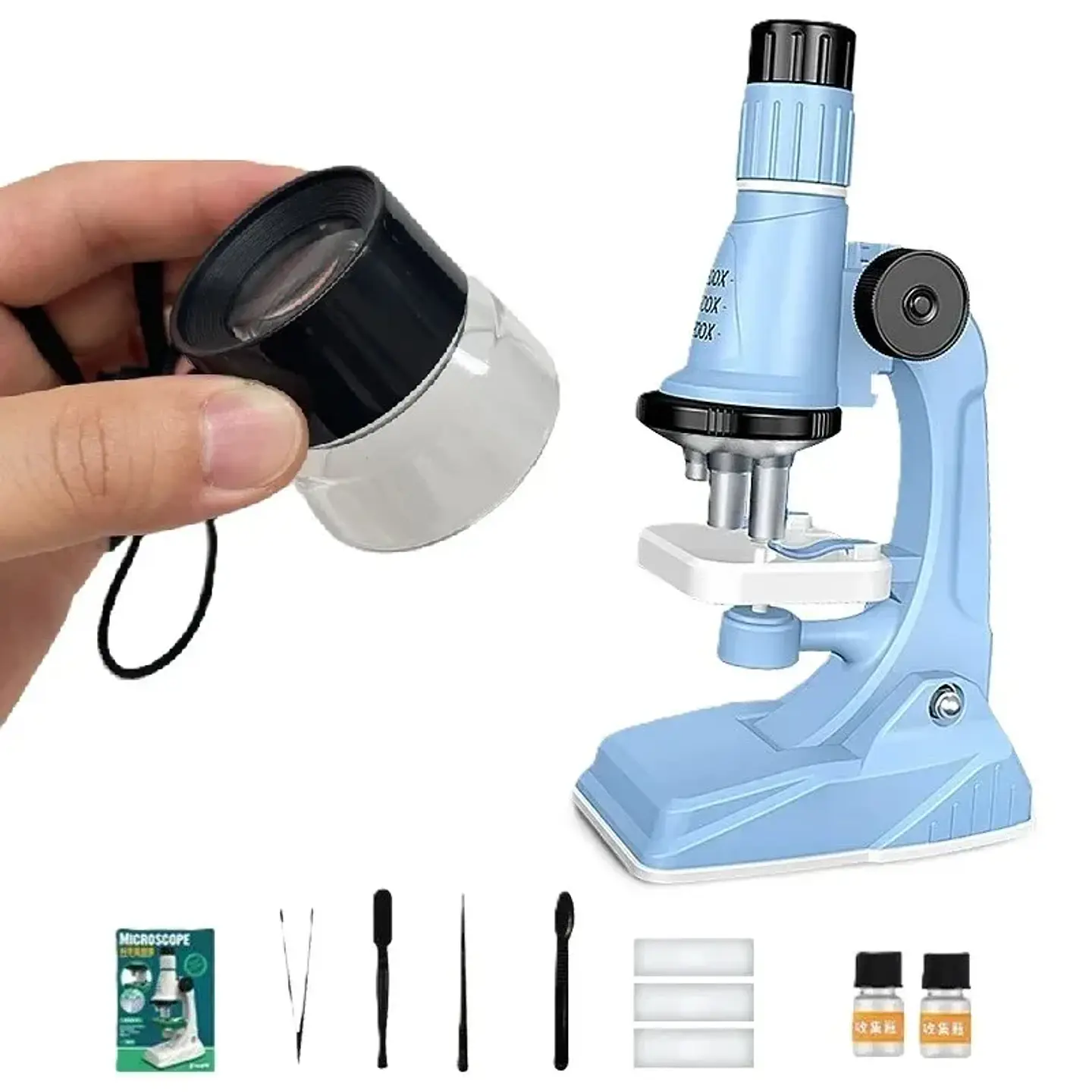 Kids Pocket Microscope Kit – LED Light, 1200x 3