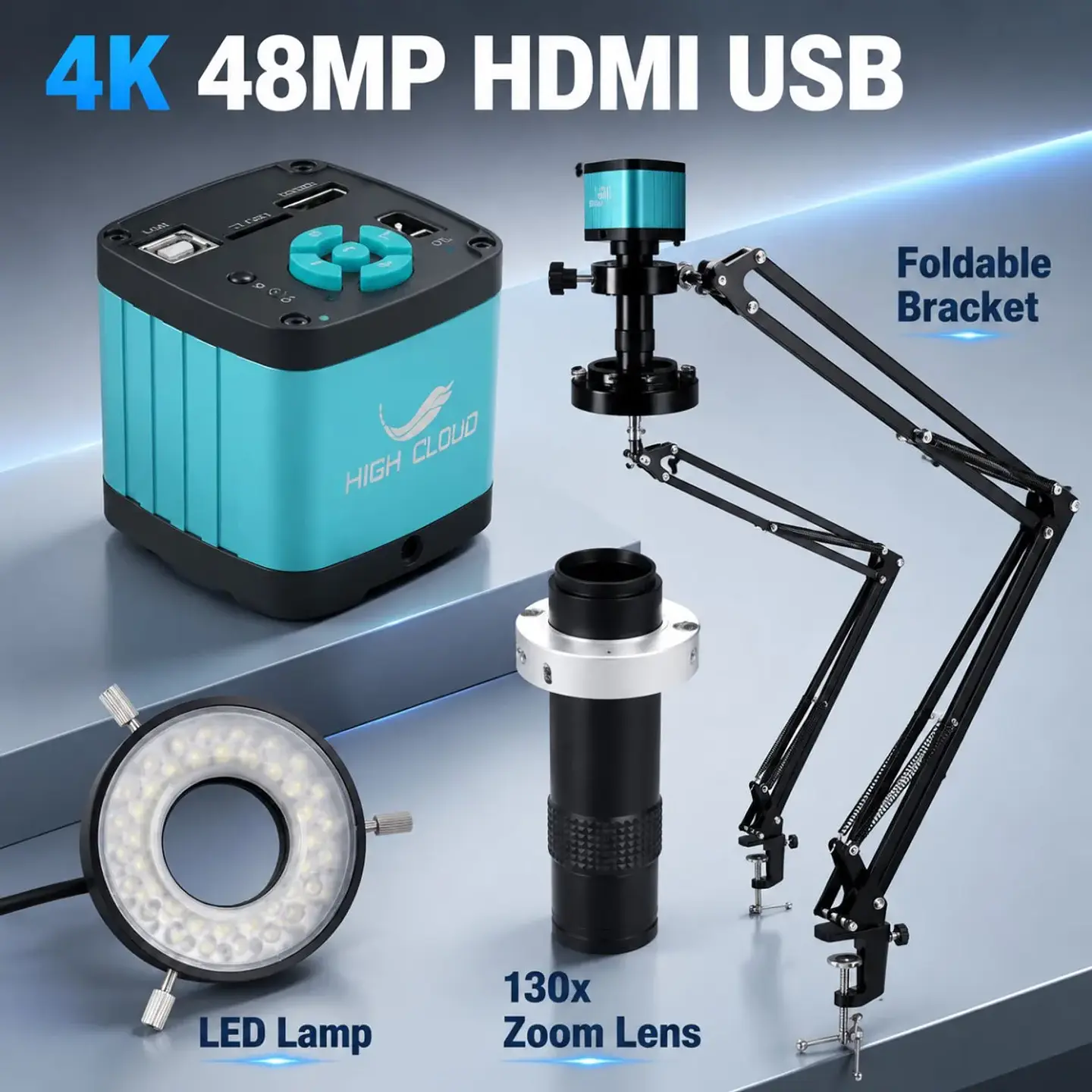 Industrial 4K Digital Microscope – C-Mount, 60MP 7