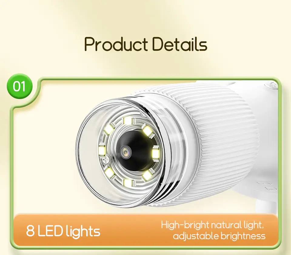 Pocket Kids Microscope – 8 LED Lights, 1500X 13