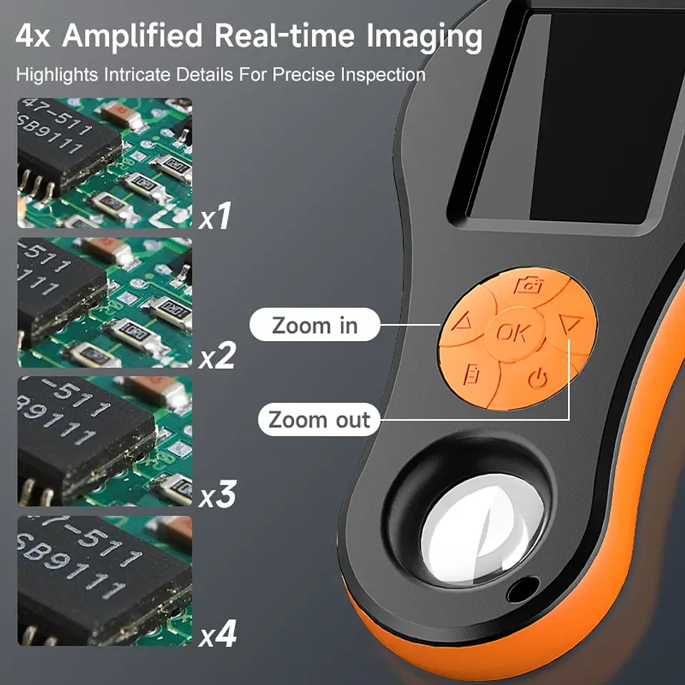 HD Digital Magnifier – 2-Inch Screen, 8 LEDs 10
