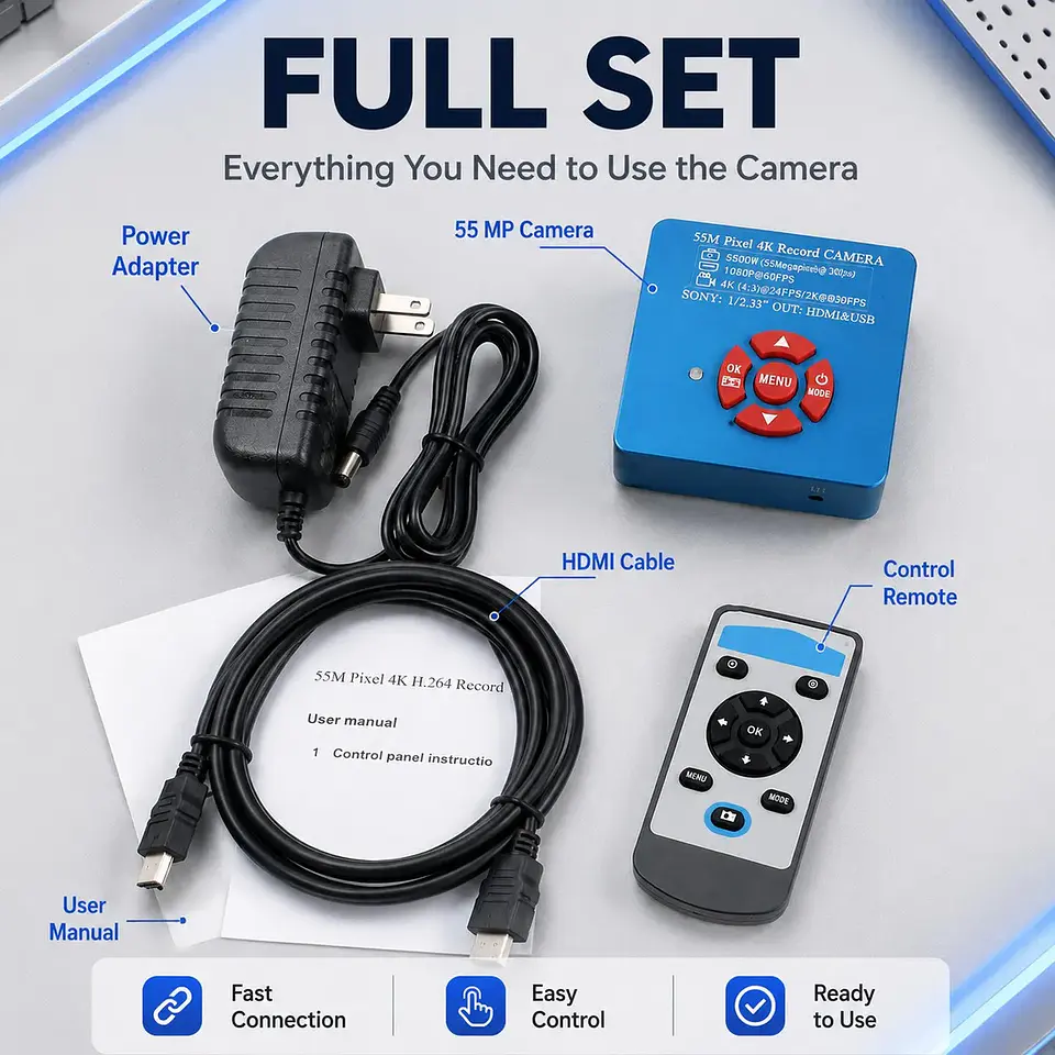 Industrial 4K Digital Microscope – C-Mount, 60MP 30
