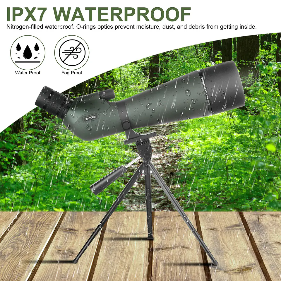 25-75x Spotting Scope – With Tripod & Phone Adapter 4