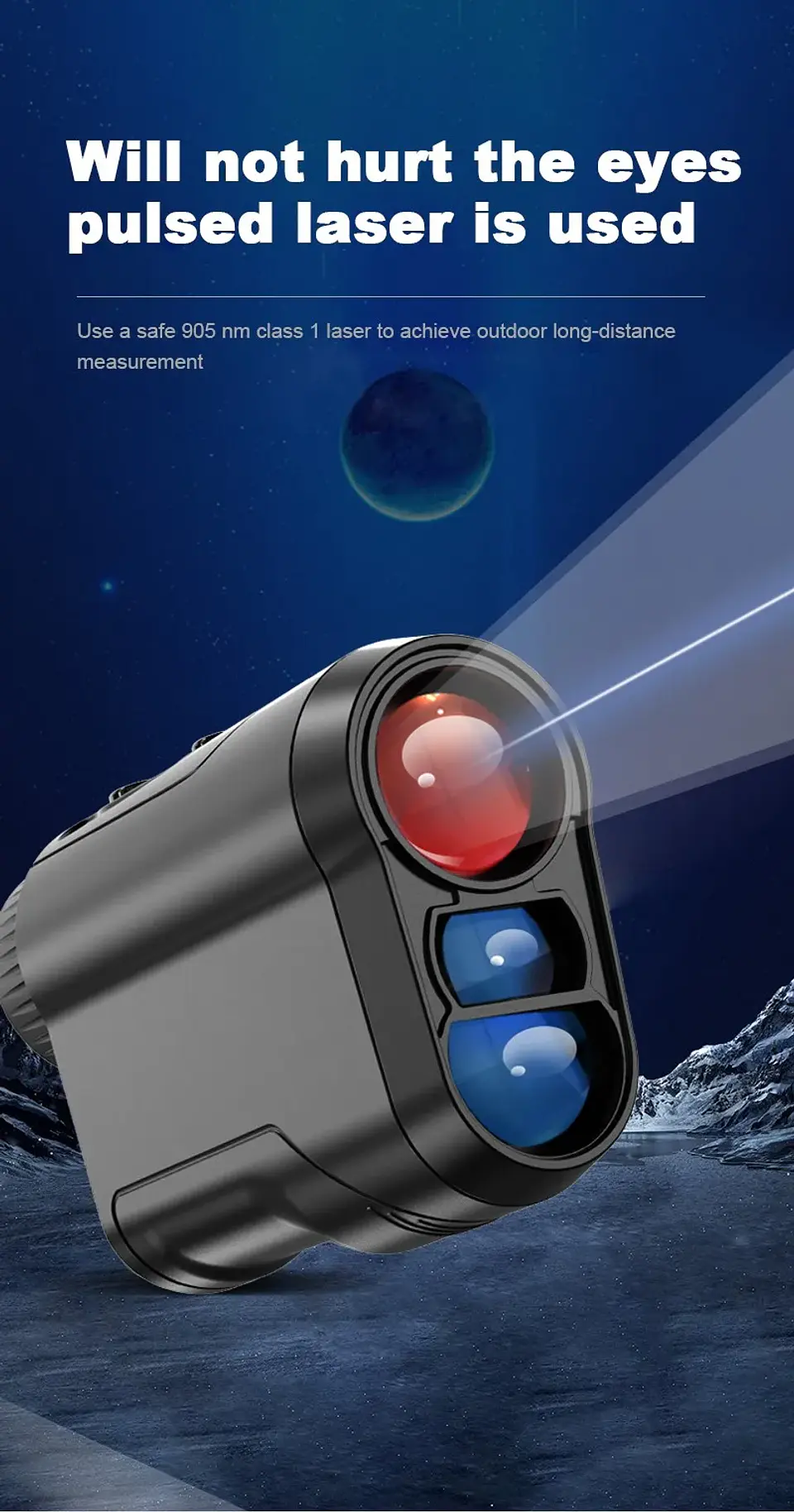 Golf Laser Rangefinder – Rechargeable 1000m 11