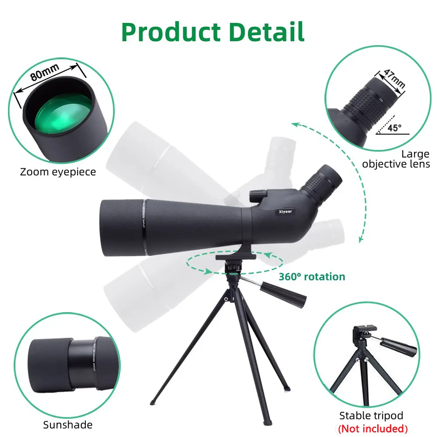 25-75x Spotting Scope – With Tripod & Phone Adapter 6