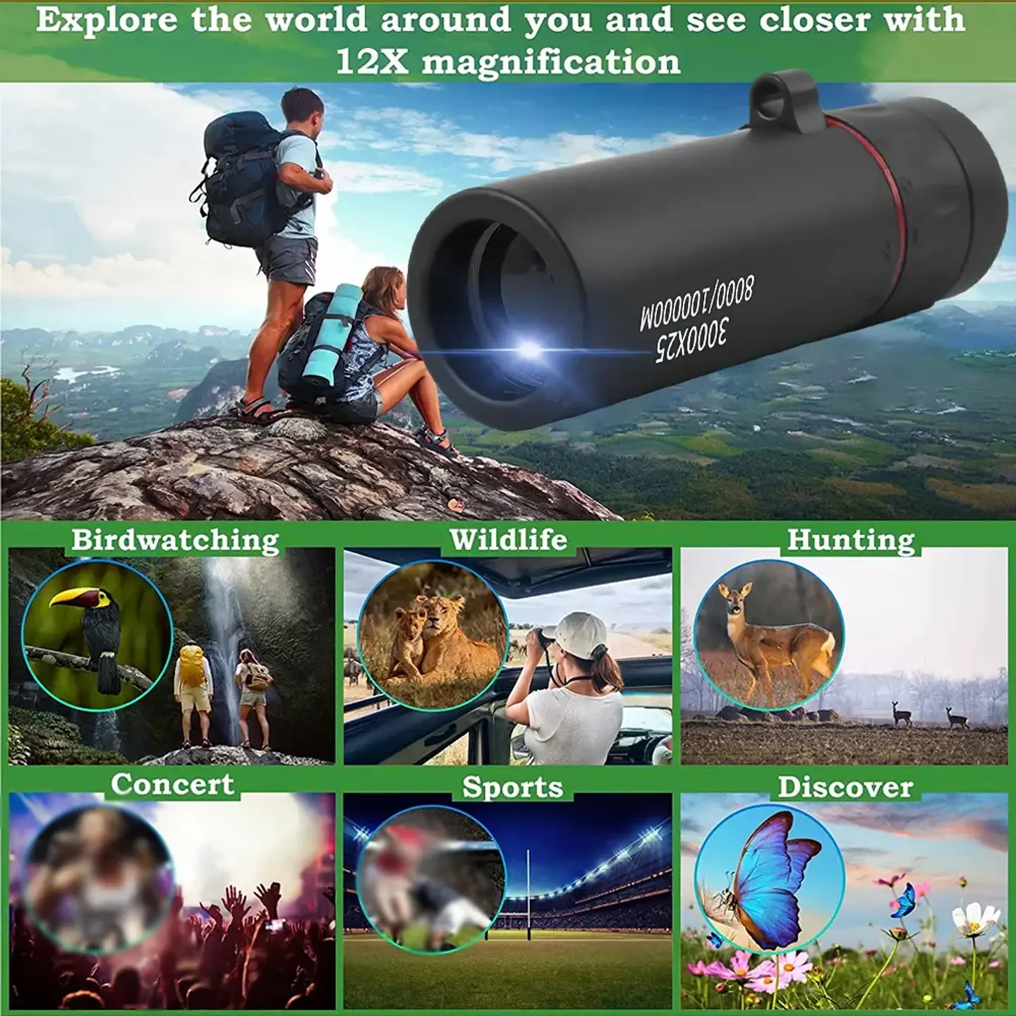 Mini HD Monocular Telescope – Portable Adult 10