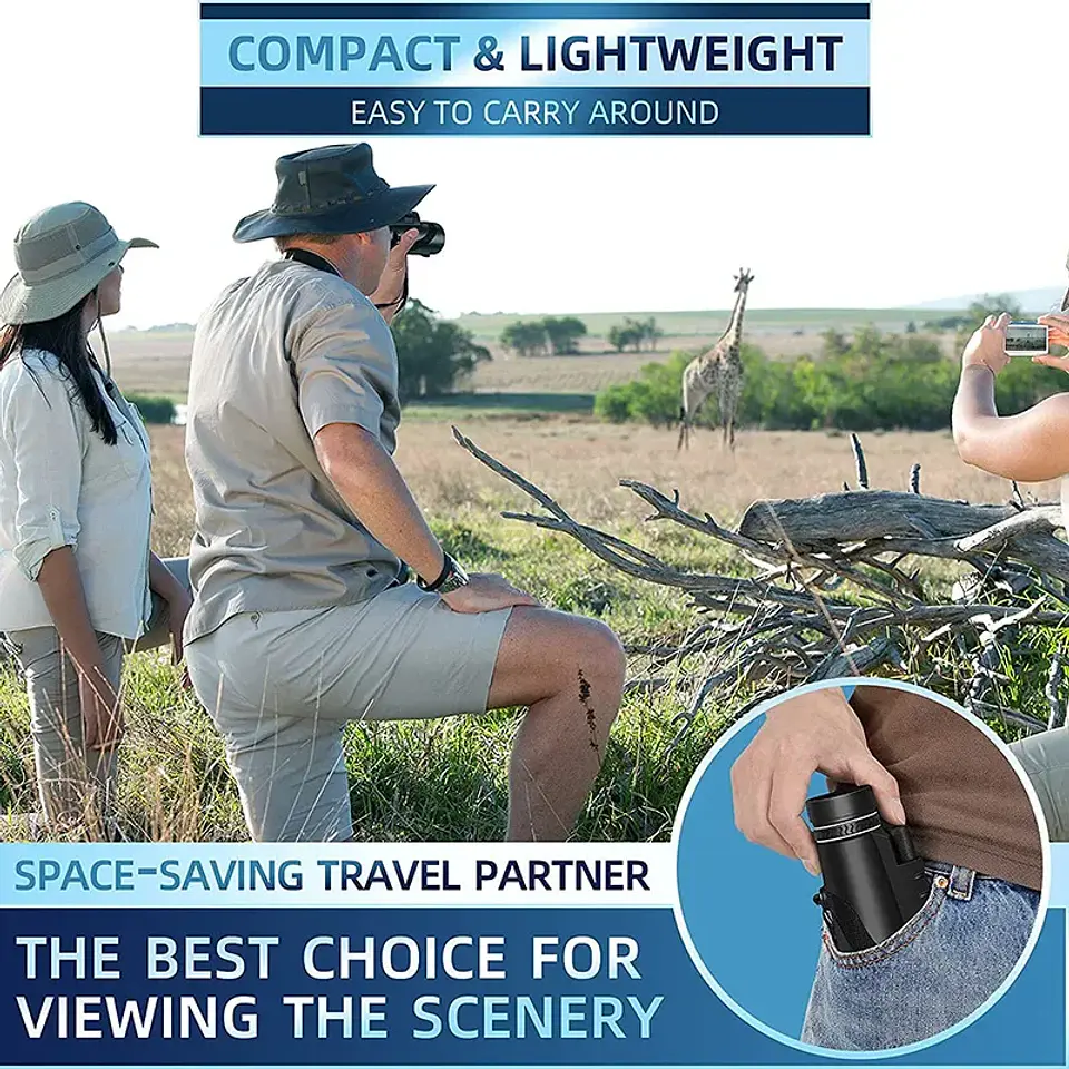 80x100 HD Zoom Monocular Telescope – Portable 12