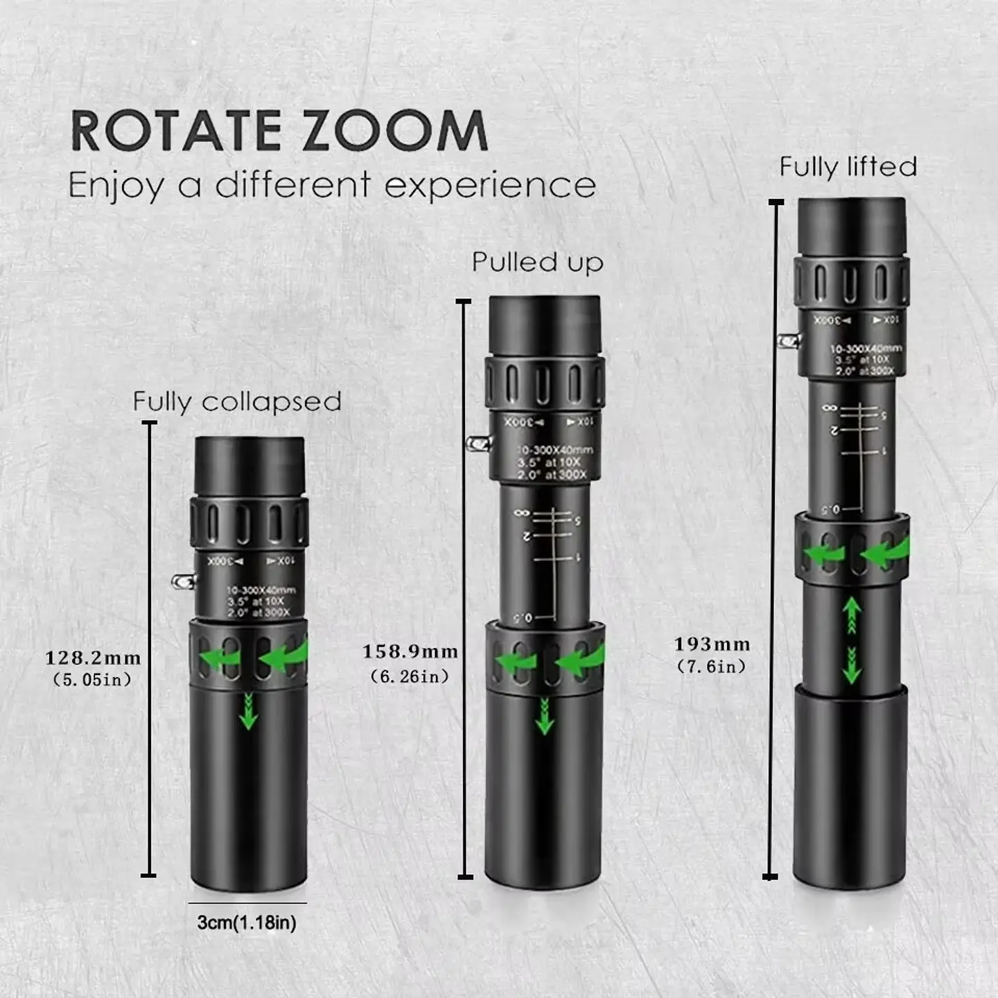 10-300x Zoom HD Monocular Telescope 15
