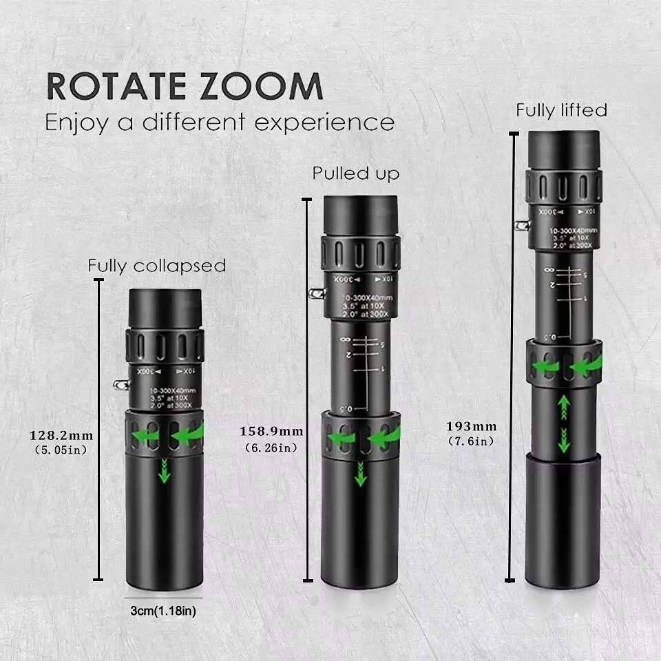 10-300x Zoom HD Monocular Telescope 15