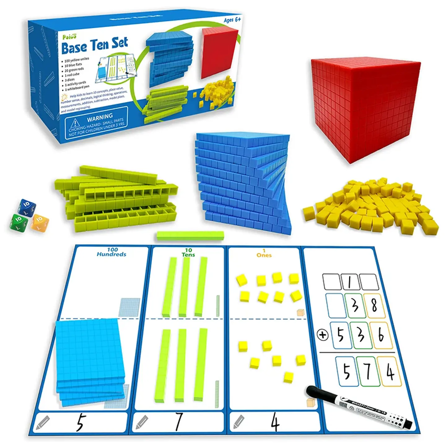 3D Decimal Math Cube – Number Recognition Toy 15