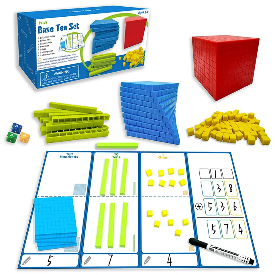 3D Decimal Math Cube – Number Recognition Toy 15