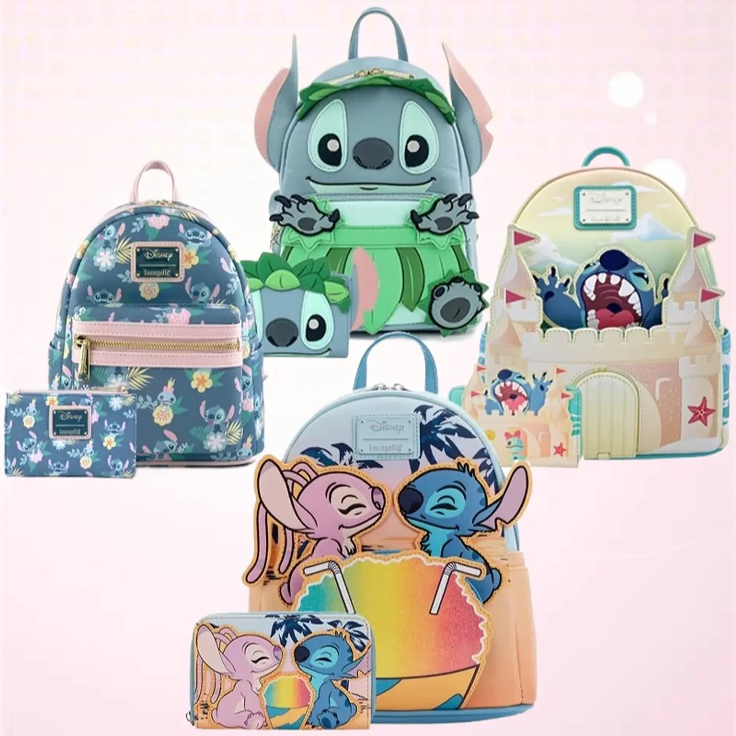 Tropical Cartoon Mini Backpack & Wallet Set 1