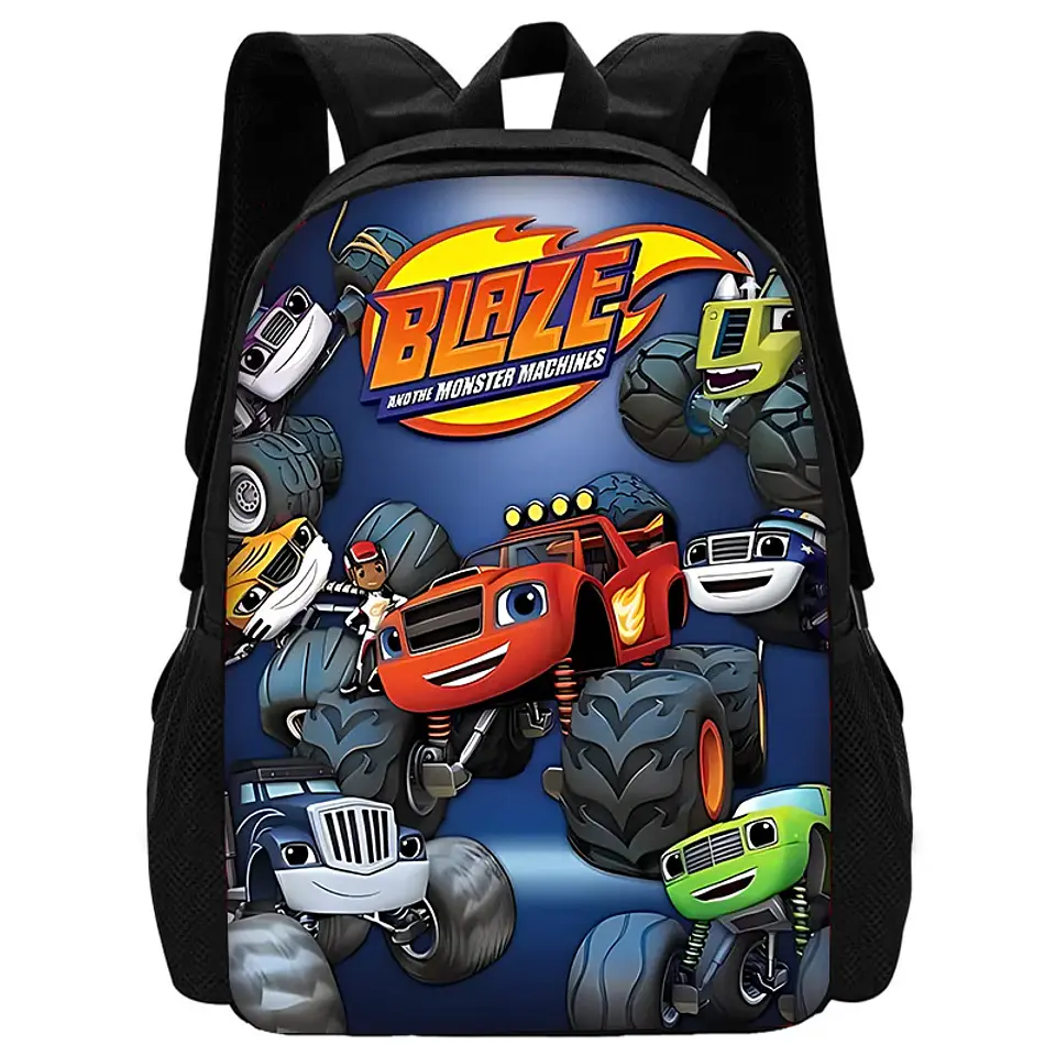 Cartoon Vehicle Backpack Set – Lunch Bag & Pencil 1