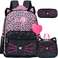 Aesthetic Girls Backpack Set – Lunch Box & Pencil - thumbnail 1