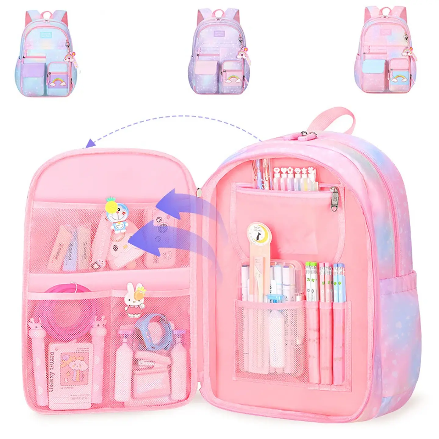 Cute Canvas Backpack for Girls – Large Capacity 2