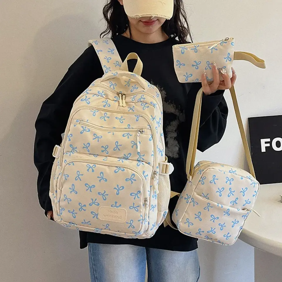 Bow Print Backpack Set – 3 Pieces 2