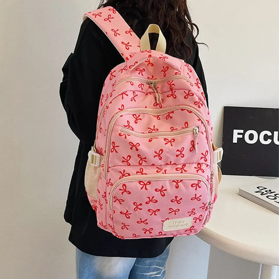 Bow Print Backpack Set – 3 Pieces 3