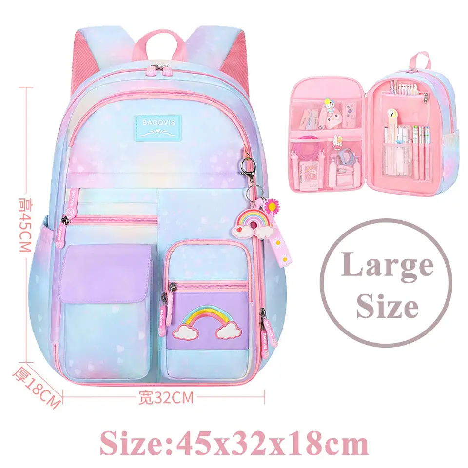 Cute Canvas Backpack for Girls – Large Capacity 7