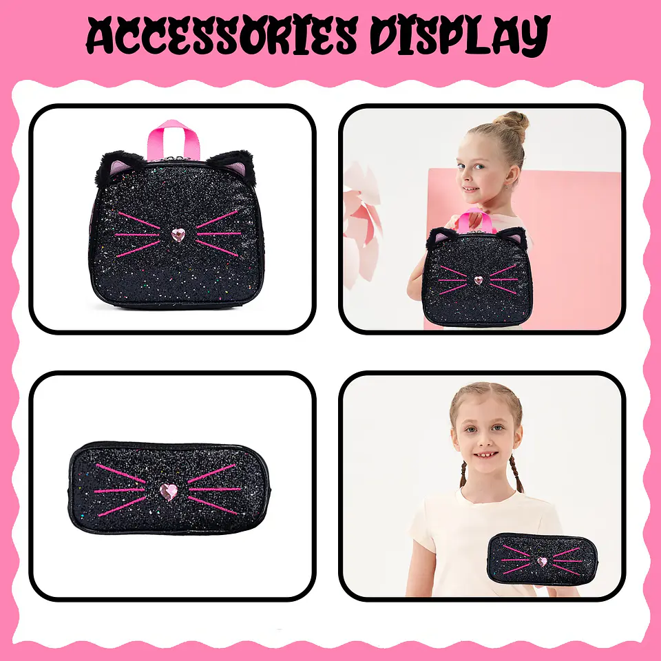 Aesthetic Girls Backpack Set – Lunch Box & Pencil 4