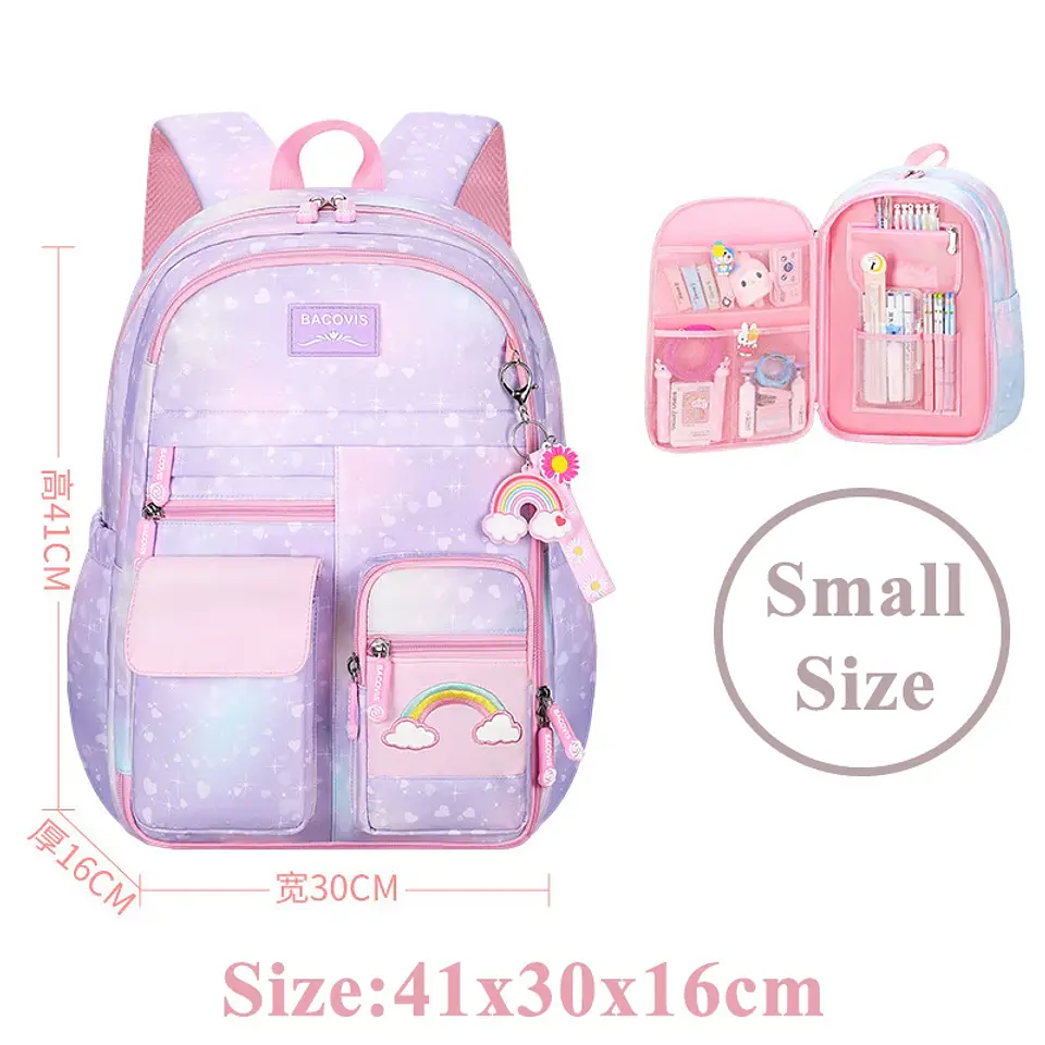Cute Canvas Backpack for Girls – Large Capacity 9