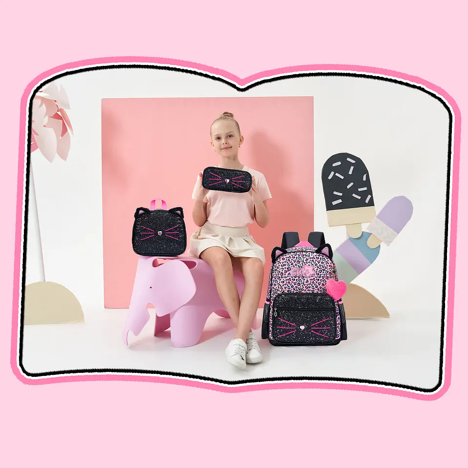 Aesthetic Girls Backpack Set – Lunch Box & Pencil 5