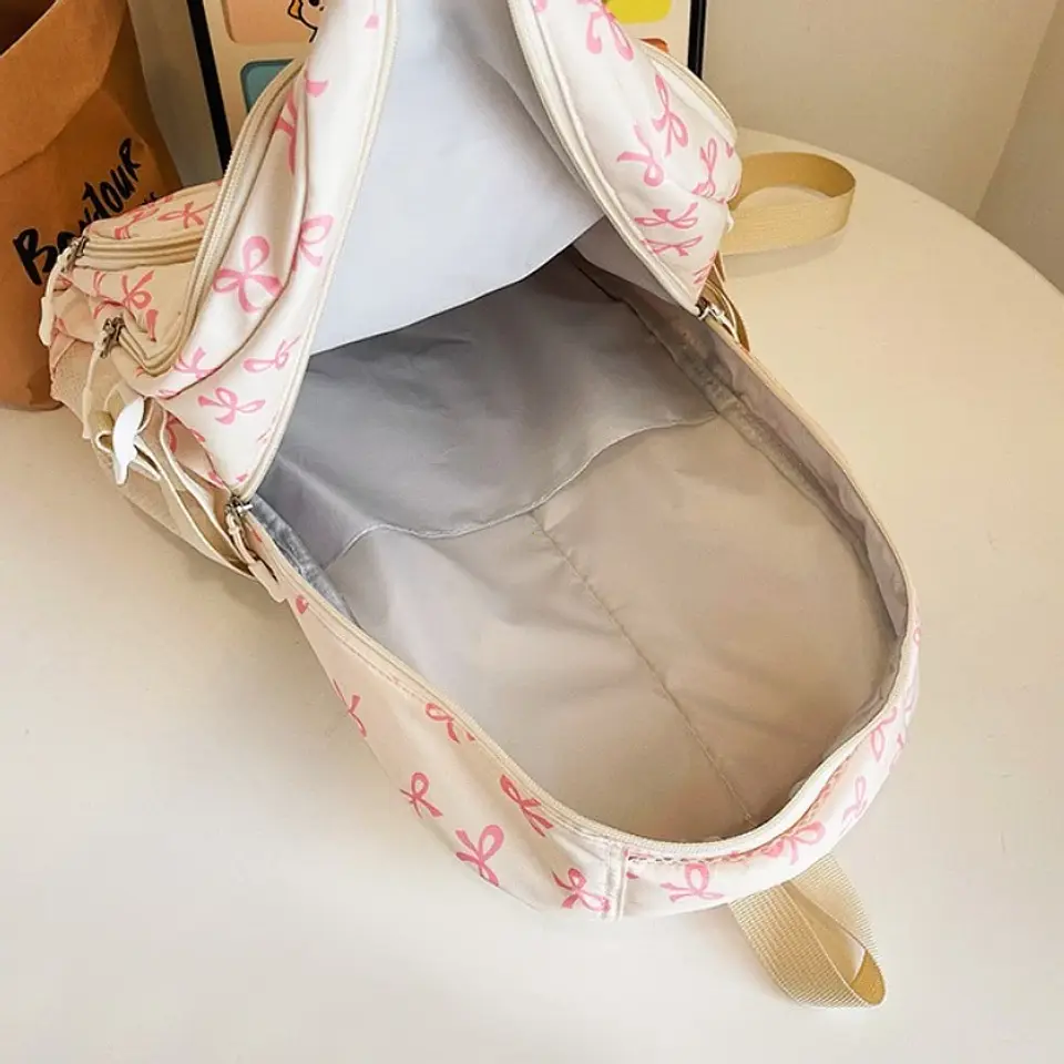 Bow Print Backpack Set – 3 Pieces 6