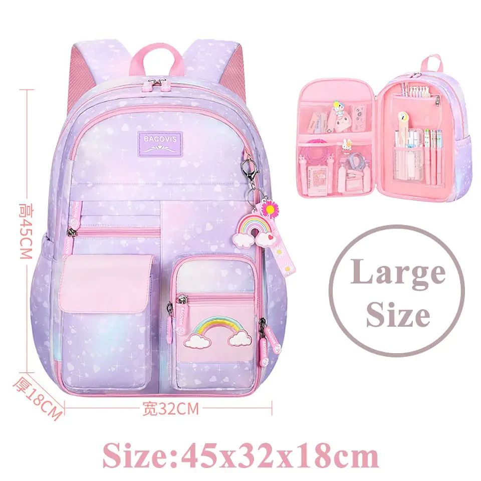 Cute Canvas Backpack for Girls – Large Capacity 11