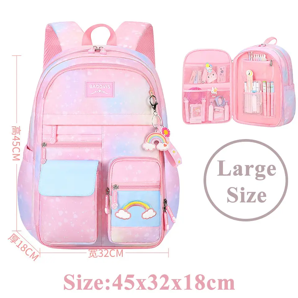 Cute Canvas Backpack for Girls – Large Capacity 12