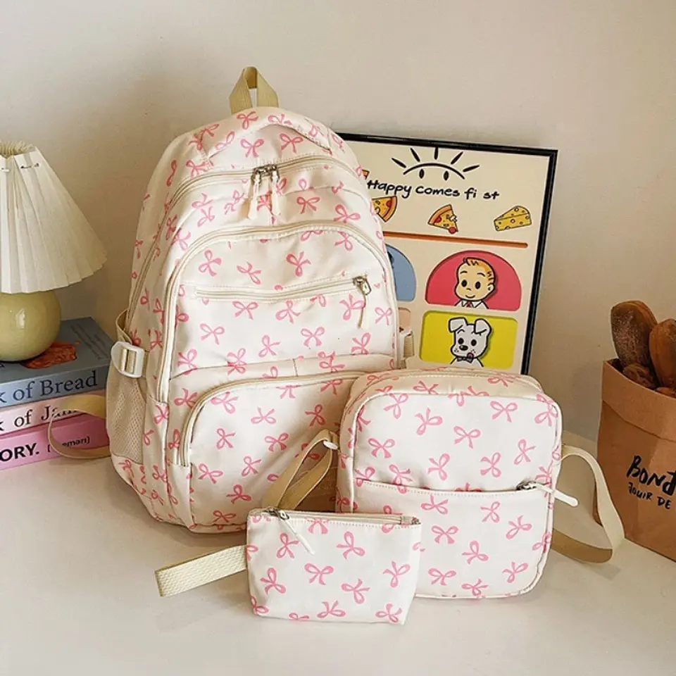 Bow Print Backpack Set – 3 Pieces 8