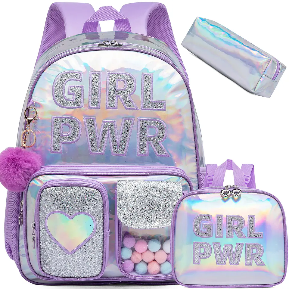 Aesthetic Girls Backpack Set – Lunch Box & Pencil 7