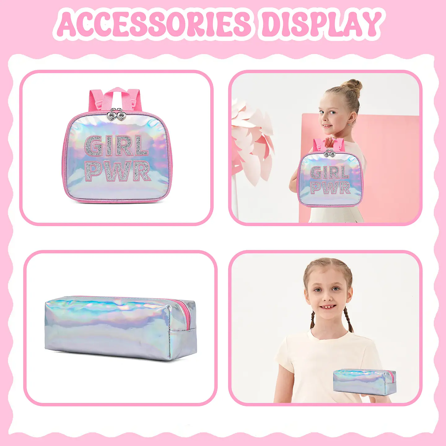 Aesthetic Girls Backpack Set – Lunch Box & Pencil 12