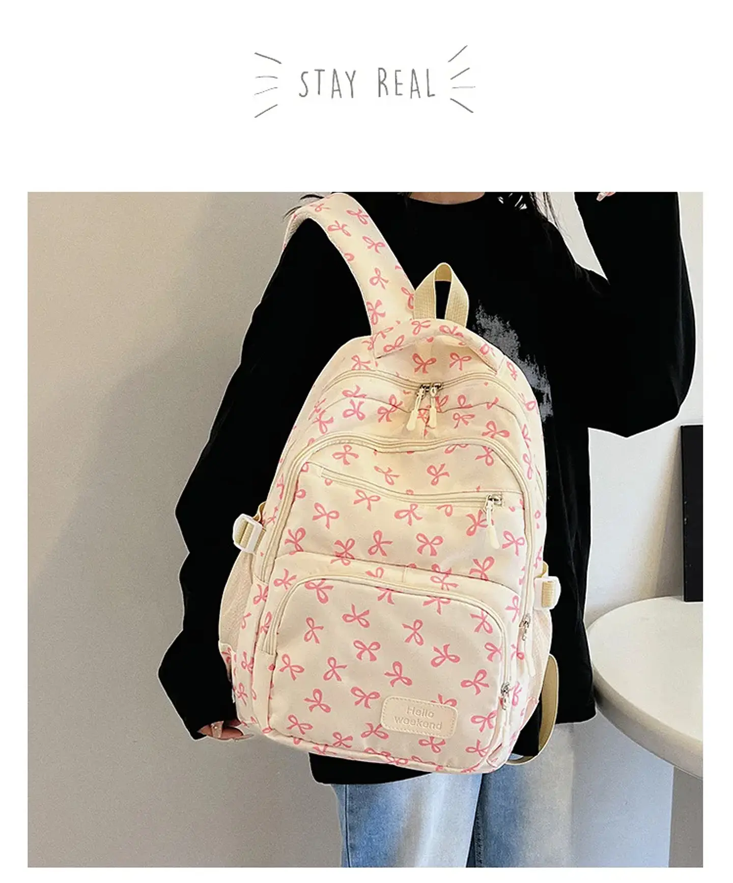 Bow Print Backpack Set – 3 Pieces 19