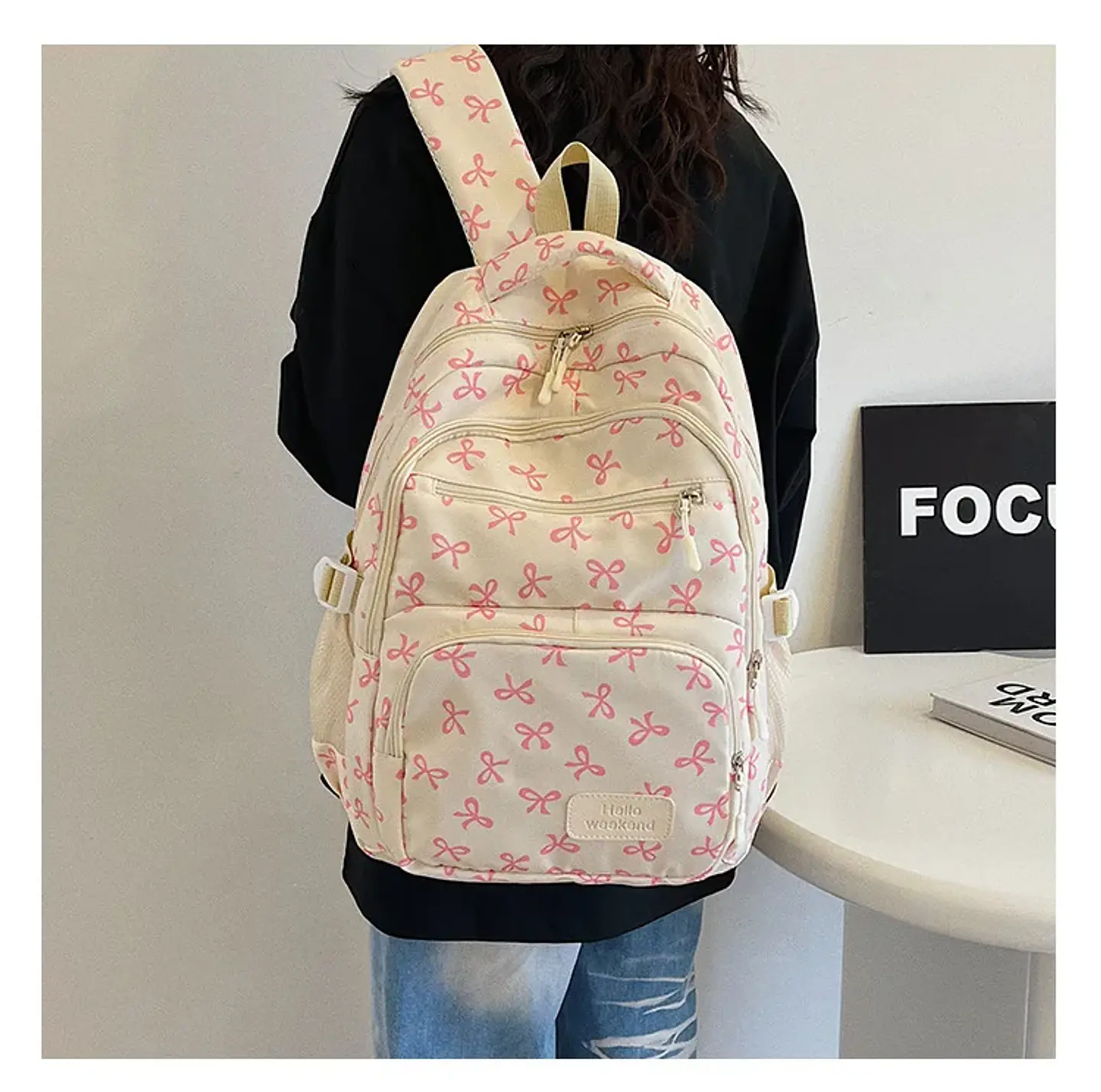 Bow Print Backpack Set – 3 Pieces 22