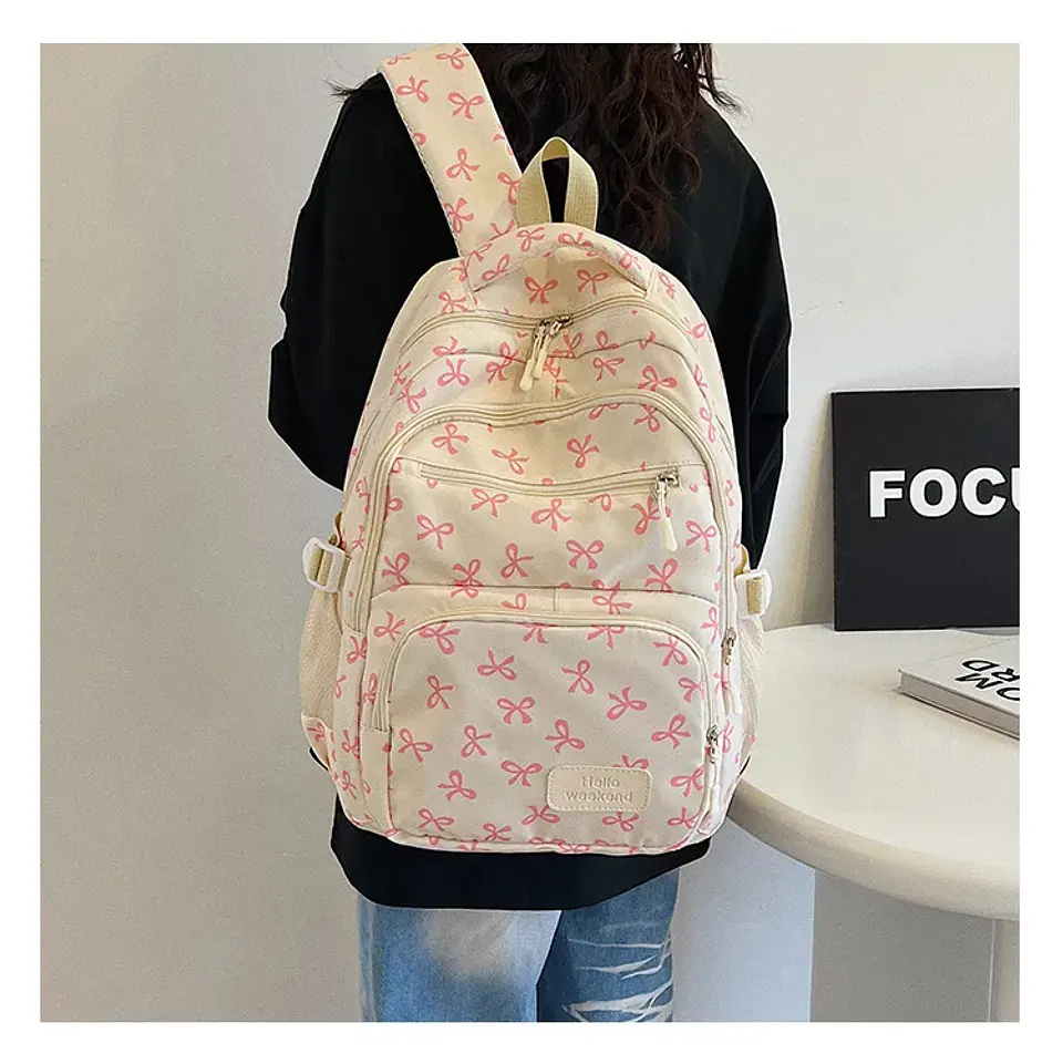 Bow Print Backpack Set – 3 Pieces 22