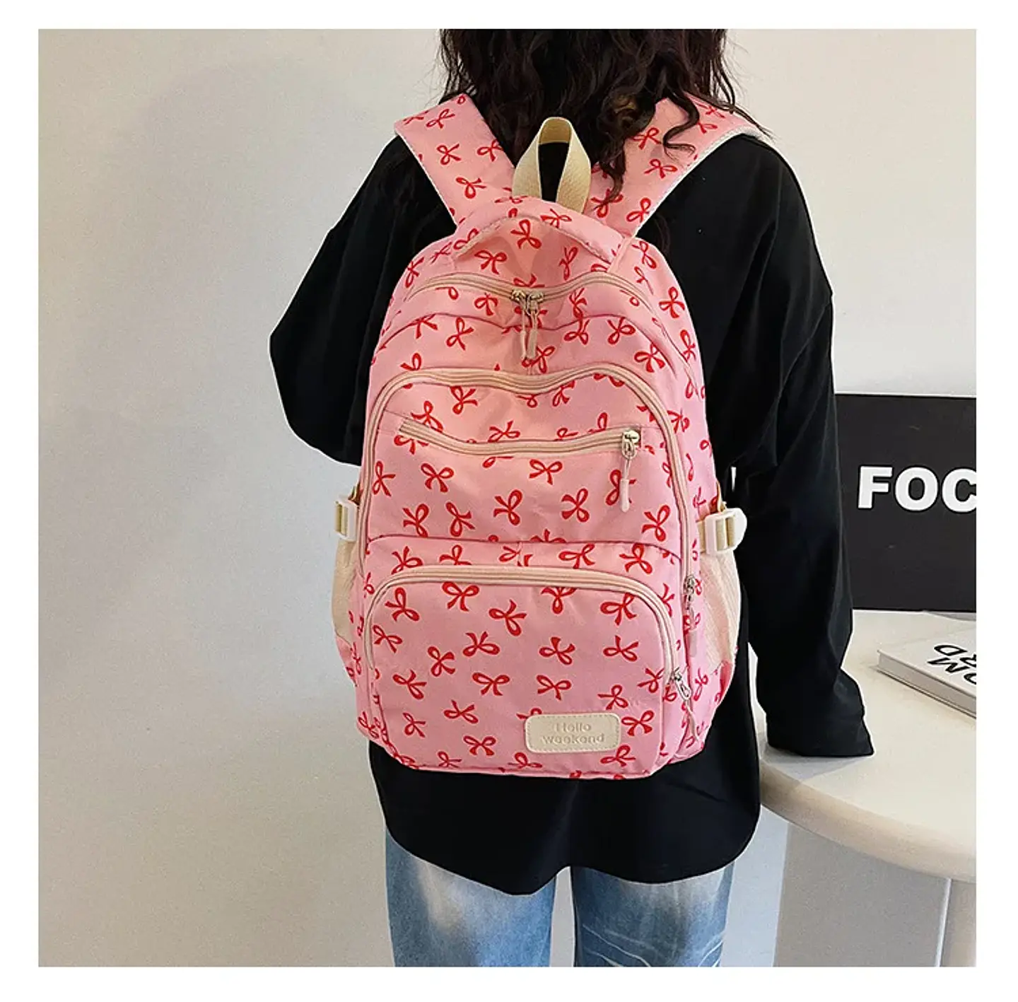 Bow Print Backpack Set – 3 Pieces 23