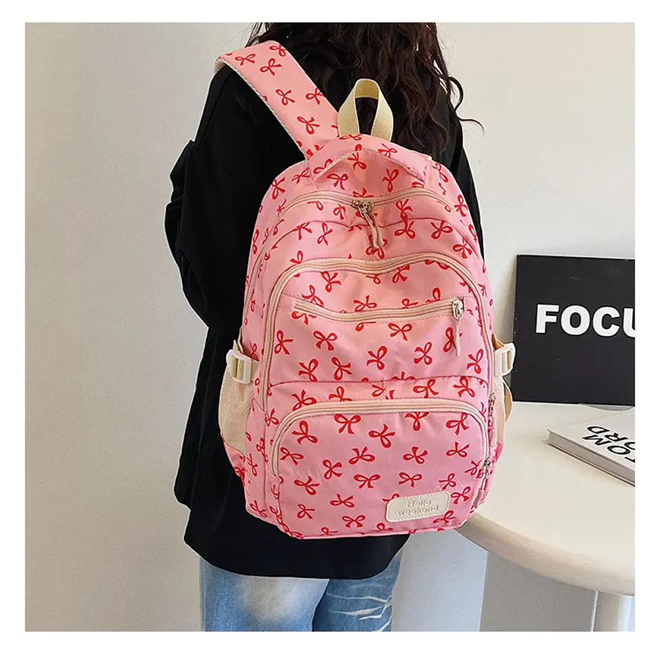 Bow Print Backpack Set – 3 Pieces 24