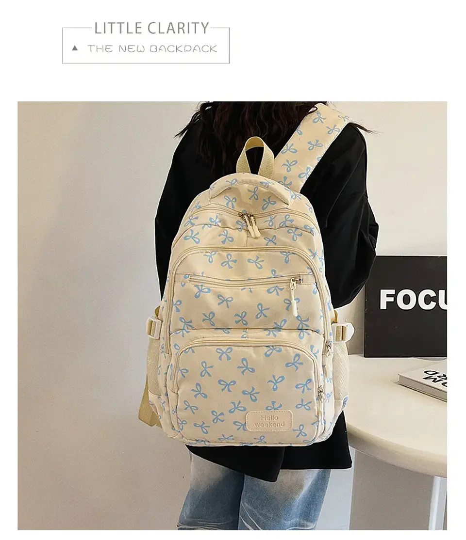 Bow Print Backpack Set – 3 Pieces 25