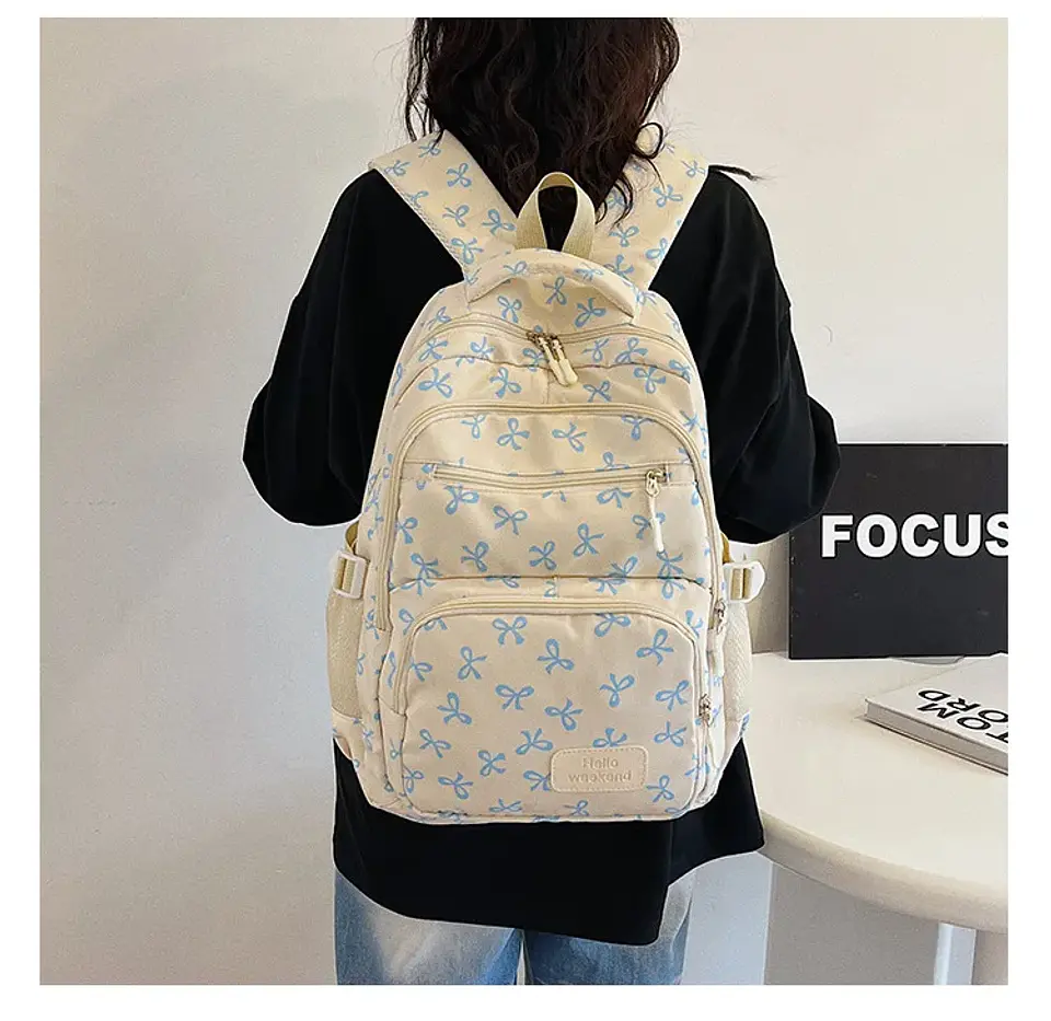 Bow Print Backpack Set – 3 Pieces 26