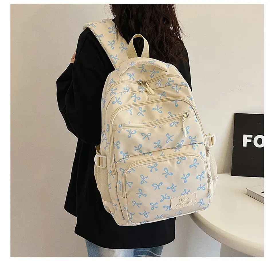 Bow Print Backpack Set – 3 Pieces 27