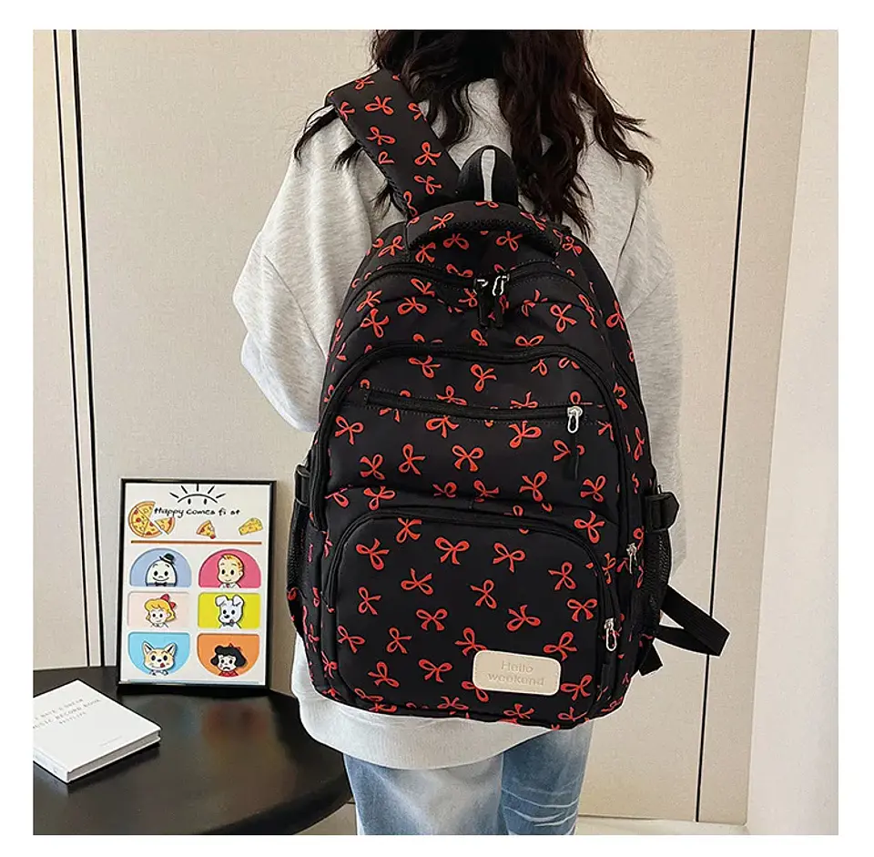 Bow Print Backpack Set – 3 Pieces 29